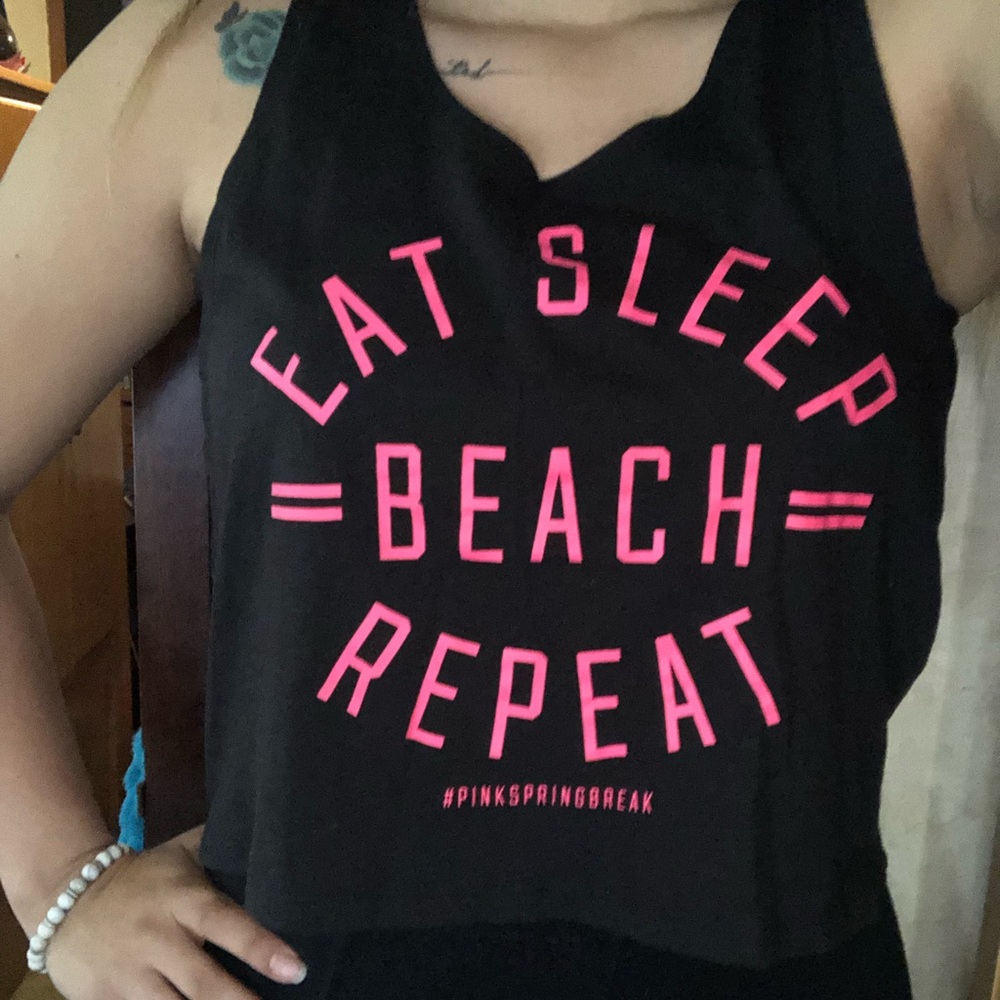 Black crop top from PINK